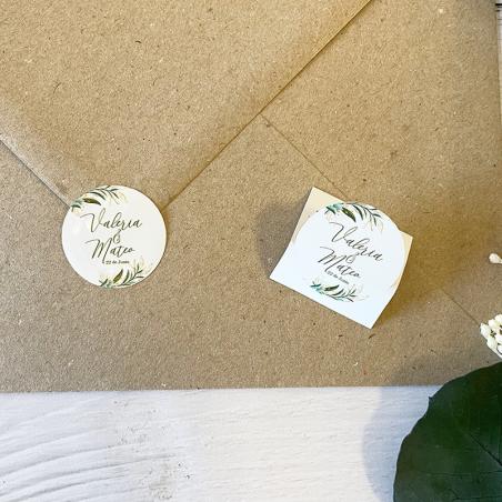 Pegatinas Personalizadas Flor Verde