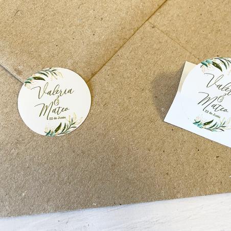 Pegatinas Personalizadas Flor Verde