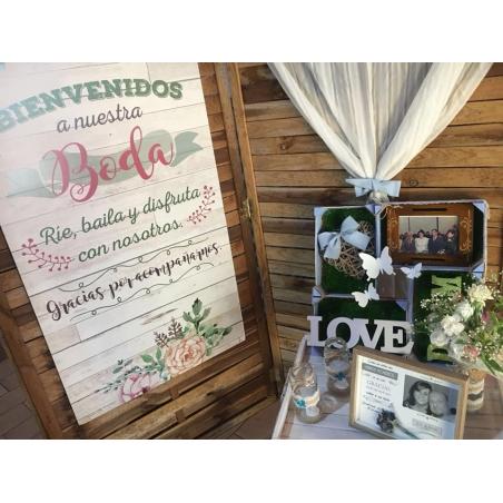 Cartel de Bienvenida Divertido para Bodas