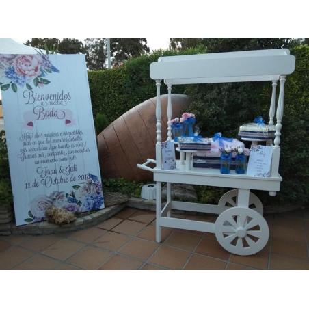 Cartel Madera y Rosas Personalizado