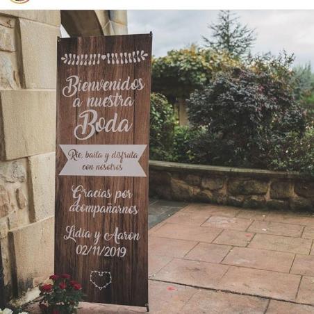Cartel de Bienvenida para Boda Original