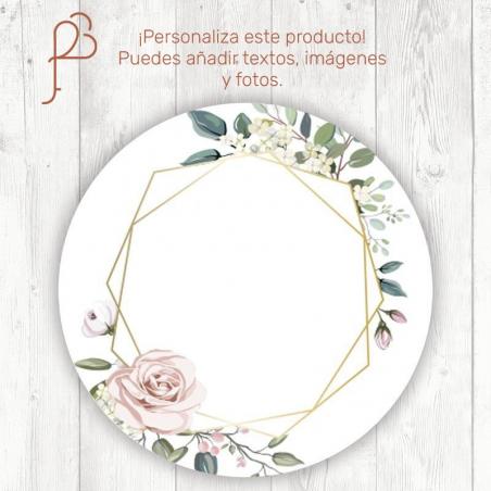 Pegatinas redonda para detalles boda barata
