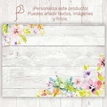Cartel original con flores