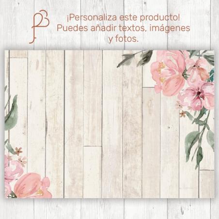 Cartel Flores Rosas para Bodas
