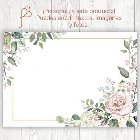 Cartel Rosa Elegante Horizontal