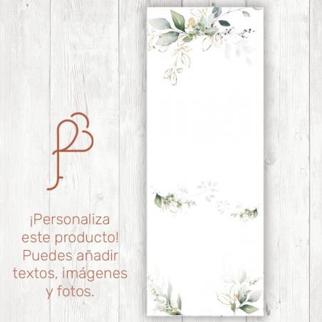 Cartel Flores Oro Personalizado