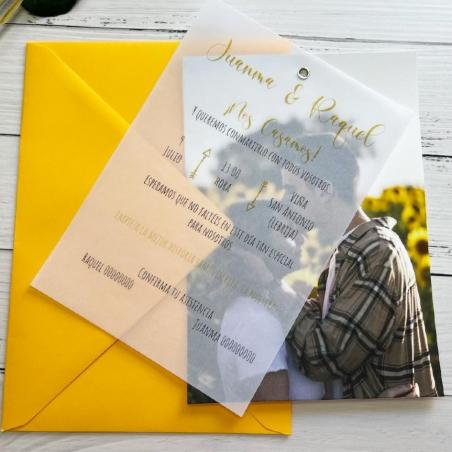 Invitación con foto y Transparencia