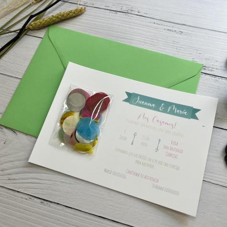 Invitación de Boda Confeti