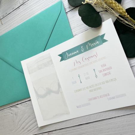 Invitación de Boda Confeti