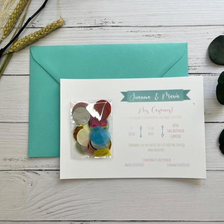 Invitación de Boda Confeti