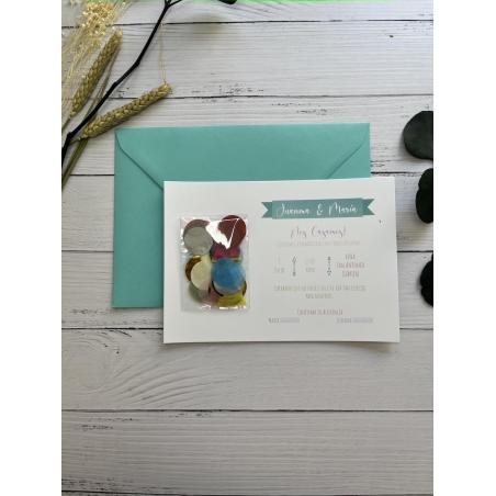 Invitación de Boda Confeti