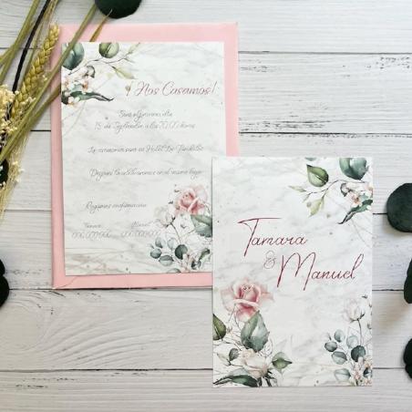 Invitación Elegante Floral sin complementos