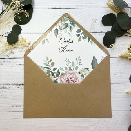 Forro para invitación elegante rosa