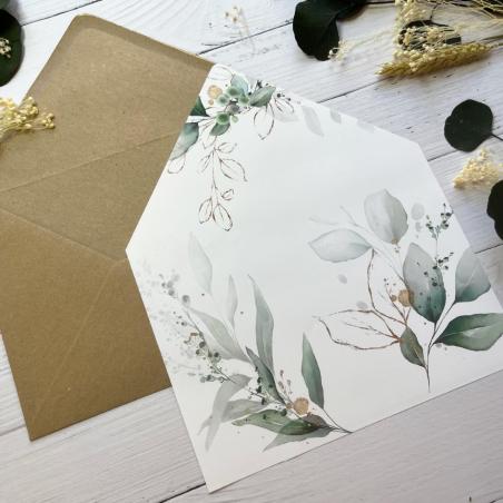 Forro para invitación elegante oro