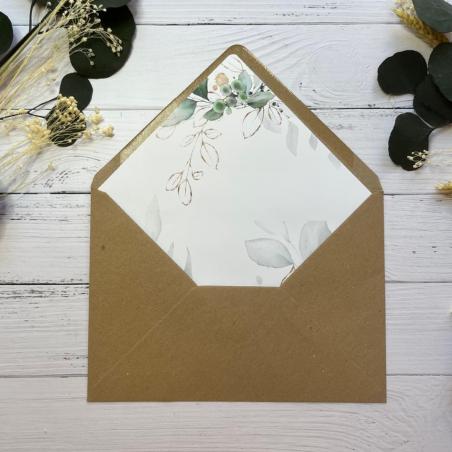 Forro para invitación elegante oro
