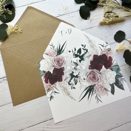 Forro para invitación Floral