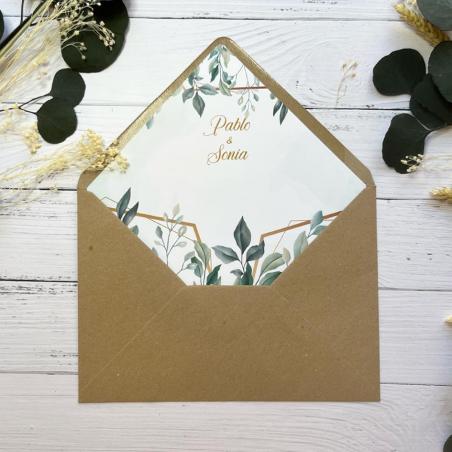 Forro para invitación Verde Manzana