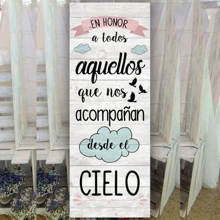 Cartel Bienvenida Boda Barato