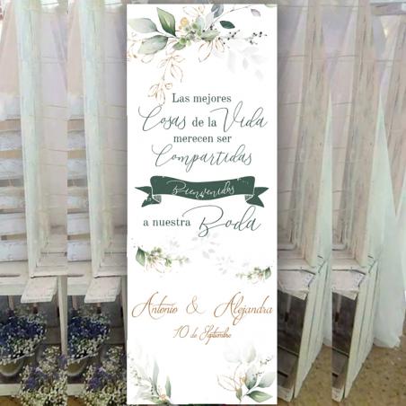 Cartel Boda Sencillo Oro