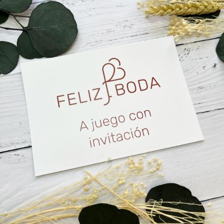 Tarjeta Agradecimiento a Juego con Invitación