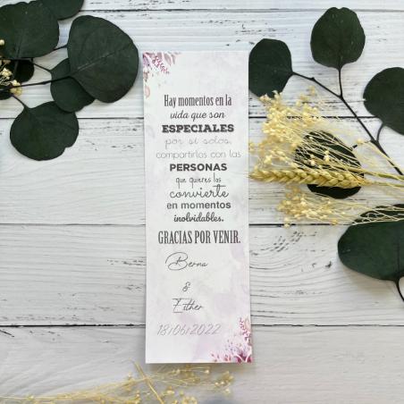 Tarjeta Agradecimiento Estrecha Flor Acuarela