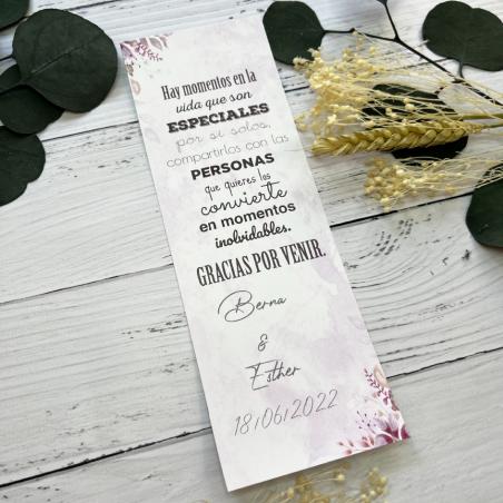 Tarjeta Agradecimiento Estrecha Flor Acuarela