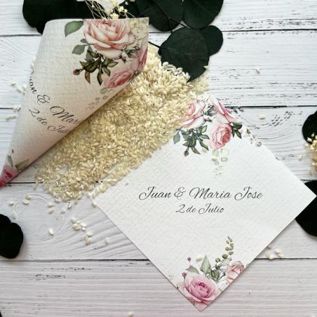 Cono Boda Rosas