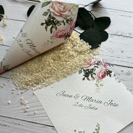 Cono Boda Rosas