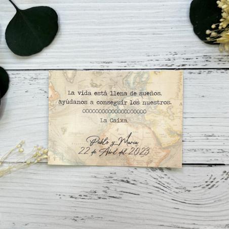 Tarjeta Número Cuenta Mapamundi