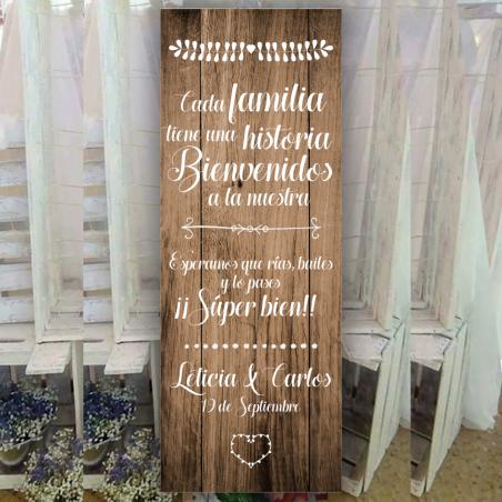 Cartel de Bienvenida Familia Oscuro