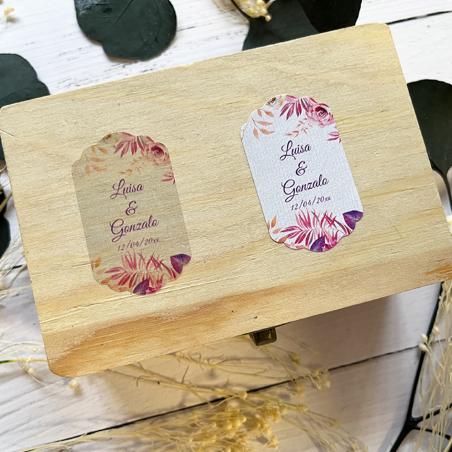 Adhesivo detalle Botella Floral Rosa