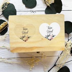 Adhesivo detalles Corazon Floral Roja 2