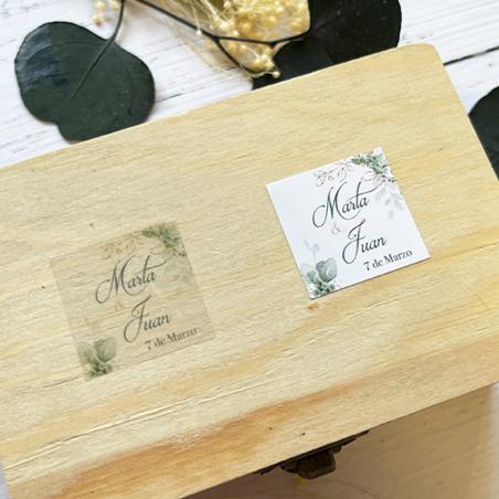 Adhesivo detalles Cuadrado Elegante Oro