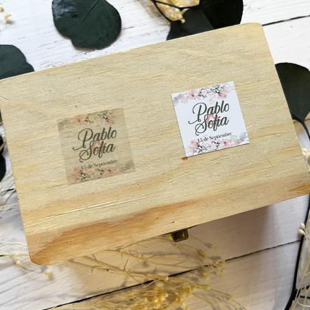Adhesivo detalles Cuadrado Romantica Rosas