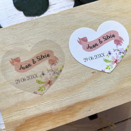 Adhesivo detalles Corazon Primaveral Divertida