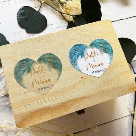 Adhesivo detalles Corazon Tropical
