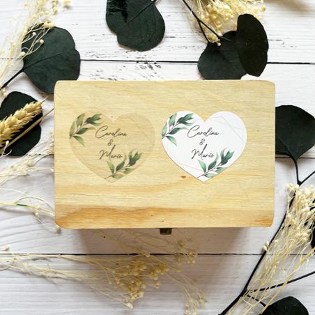 Adhesivo detalles Corazón Líneas Oro