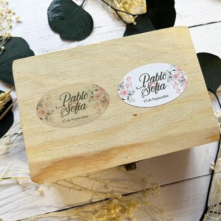 Adhesivo detalles Ovalada Romantica Rosas