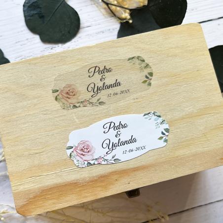 Adhesivo Alargado detalles Elegante Rosa