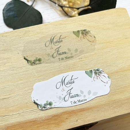 Adhesivo Alargado detalles Elegante Oro
