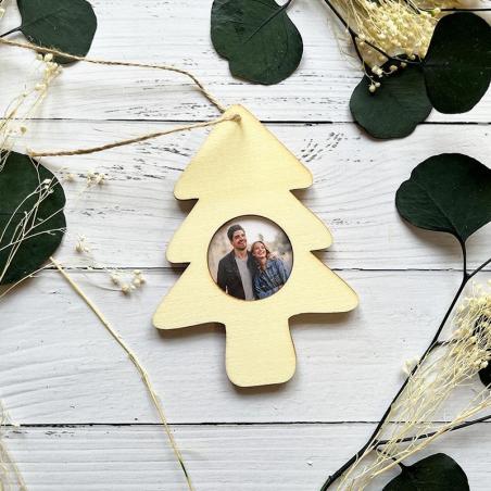 adorno arbol de navidad en madera