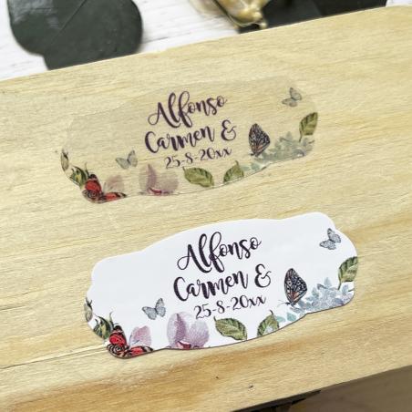 Adhesivo Alargado detalles Mariposas