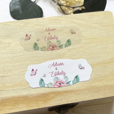 Adhesivo Alargado detalles Mariposas Romanticas