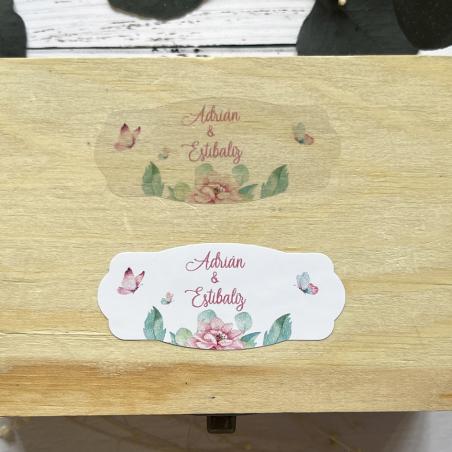 Adhesivo Alargado detalles Mariposas Romanticas