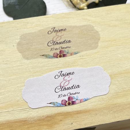 Adhesivo Alargado detalles Jazmín Azul