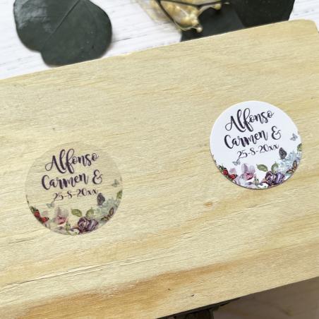 Adhesivo detalles Redonda Mariposas