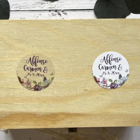 Adhesivo detalles Redonda Mariposas