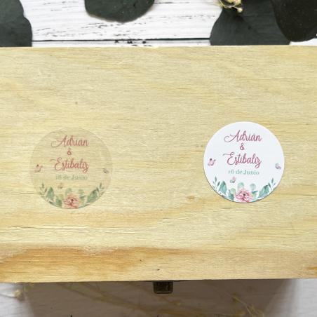 Adhesivo detalles Redonda Mariposas Romántica