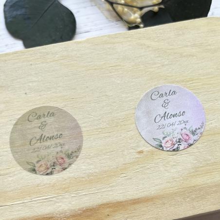 Adhesivo detalles Redonda Romántico Fondo Rosa