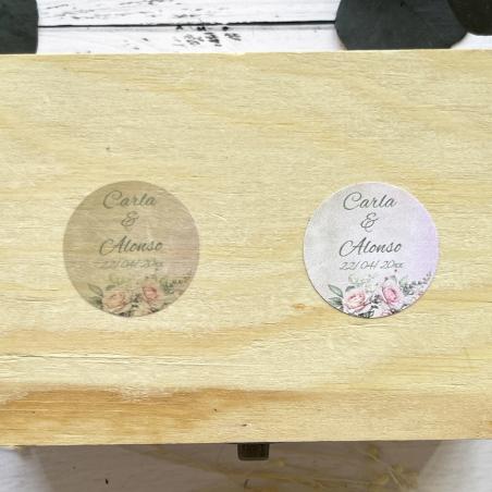 Adhesivo detalles Redonda Romántico Fondo Rosa
